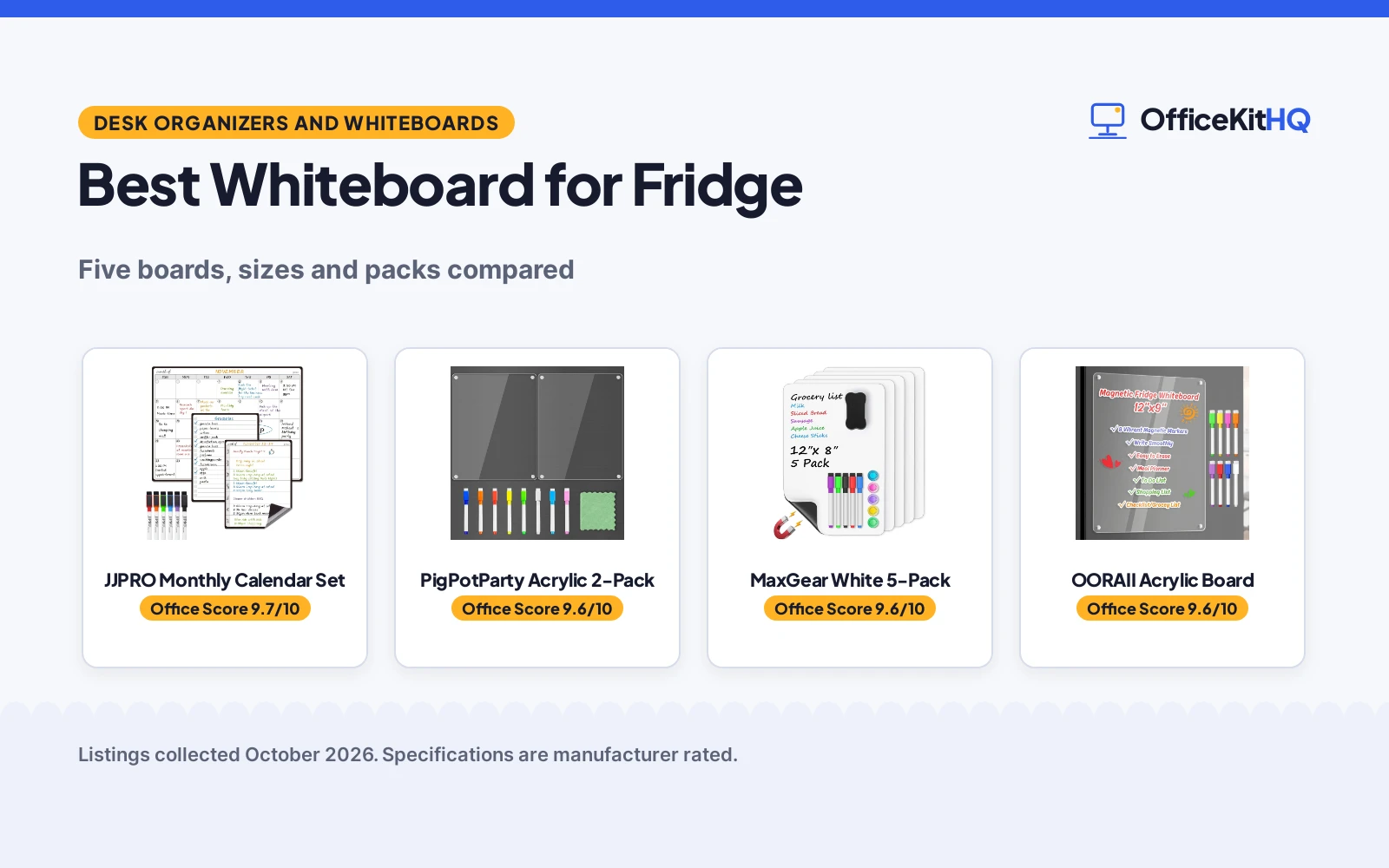 Best Whiteboard for Fridge (2026): 5 Boards Compared