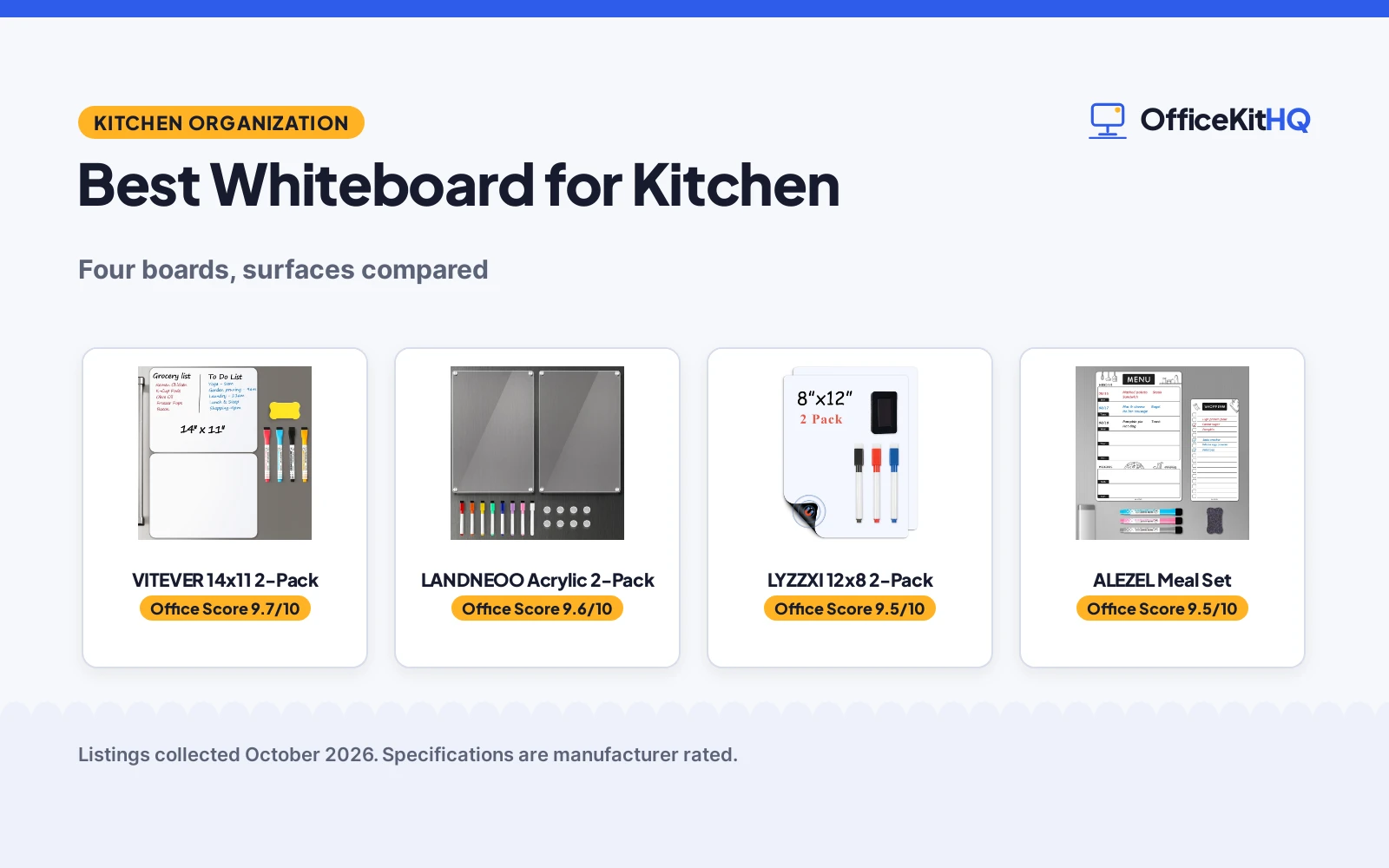 Best Whiteboard for Kitchen (2026): 4 Compared