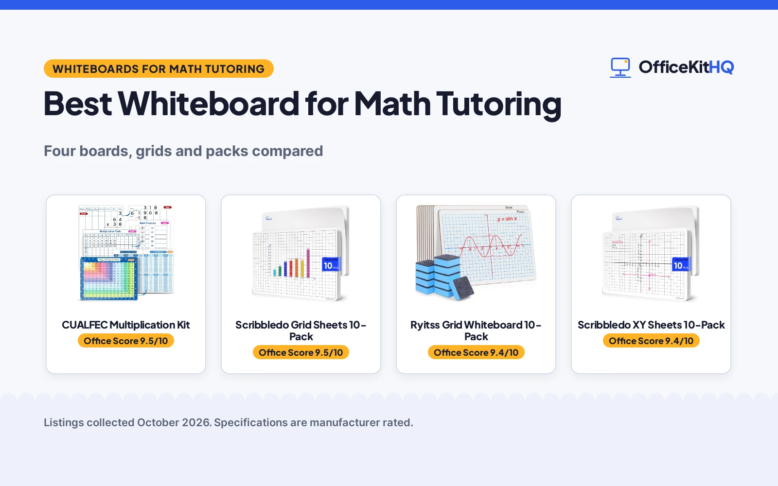Best Whiteboard for Math Tutoring (2026): 4 Compared