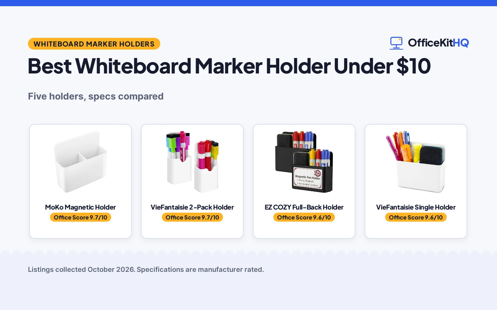 Best Whiteboard Marker Holder Under $10 (2026): 5 Holders Compared