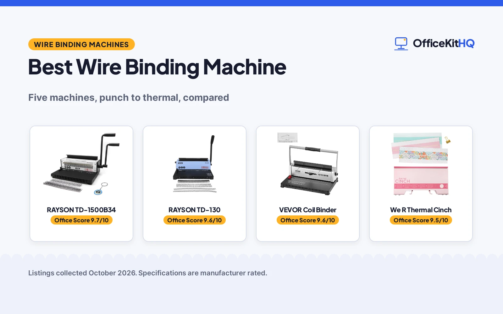 Best Wire Binding Machine (2026): 5 Machines Compared