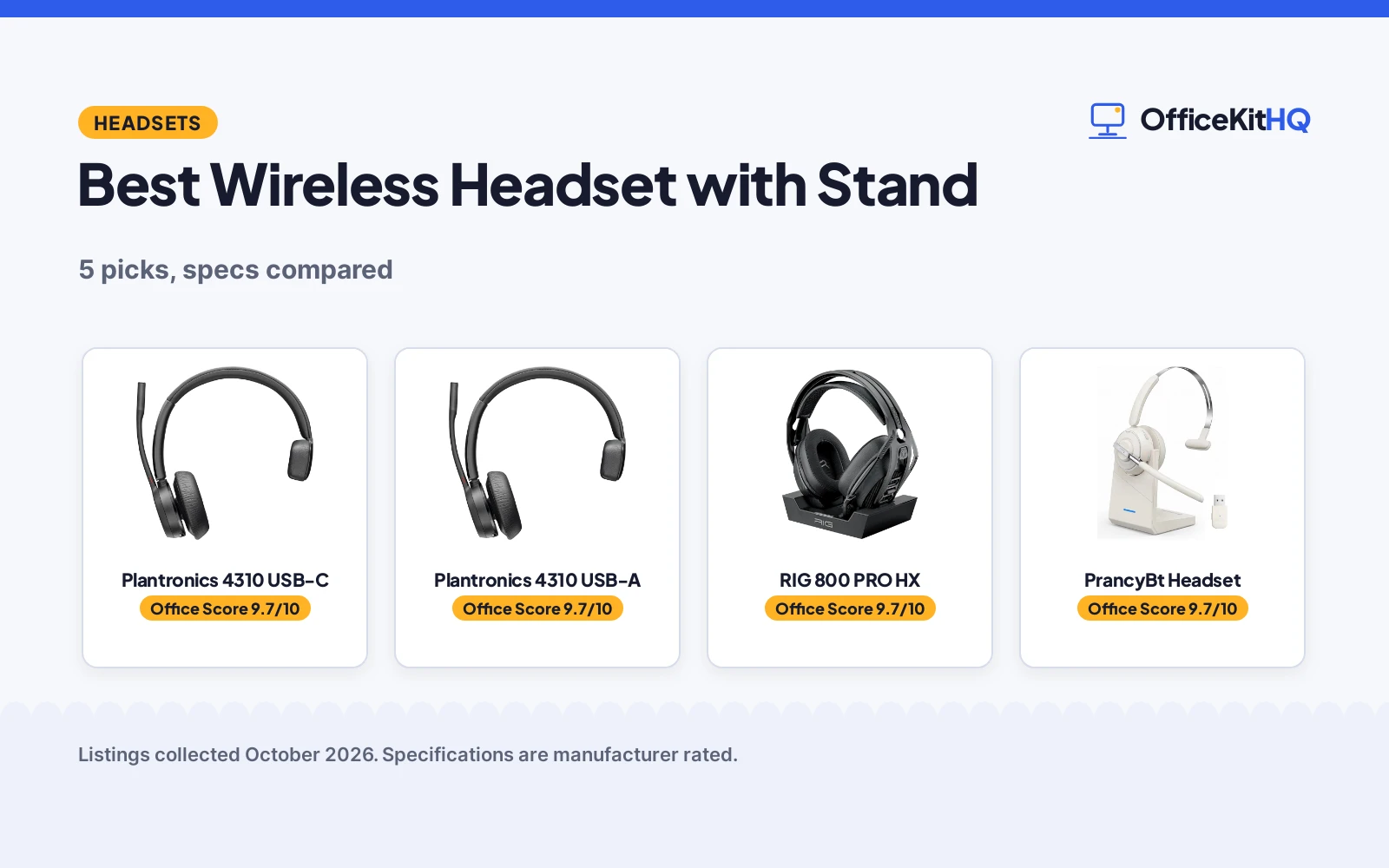 Best Wireless Headset with Stand (2026): 5 Picks