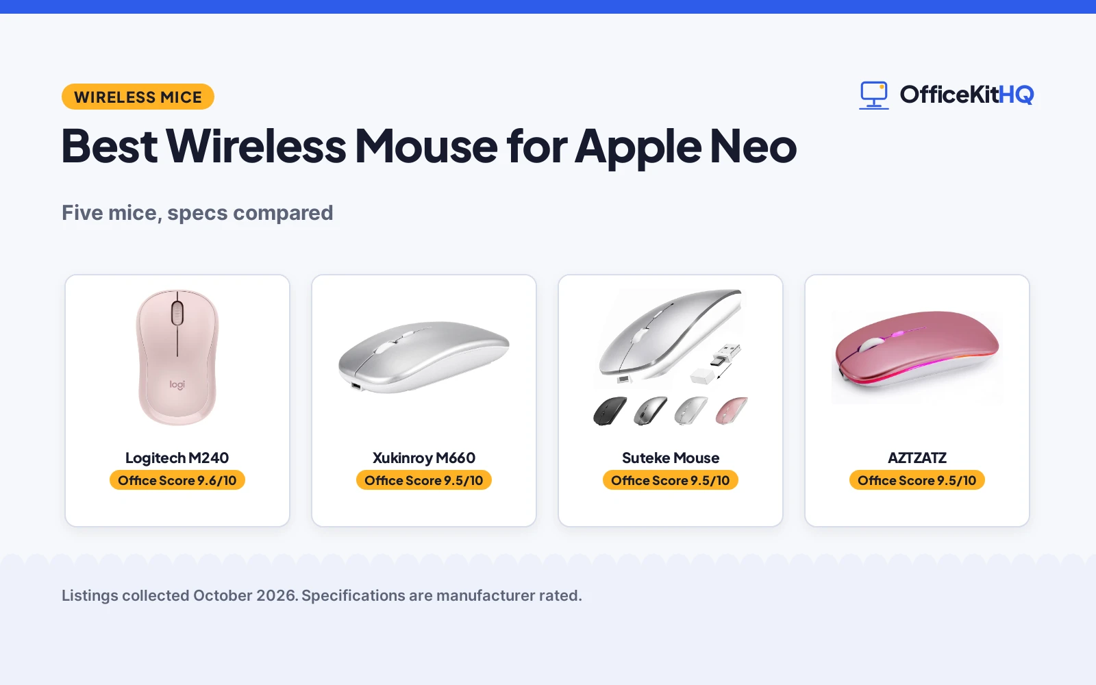 Best Wireless Mouse for Apple Neo: 5 Compared