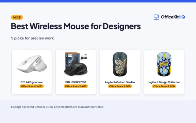 Best Wireless Mouse for Designers (2026): 5 Compared
