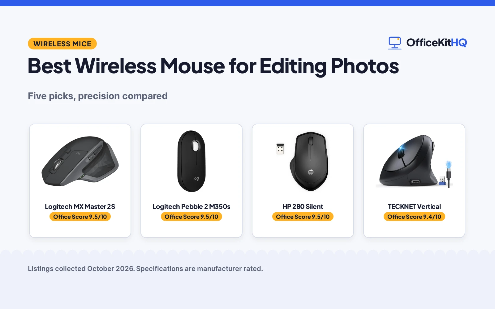 Best Wireless Mouse for Editing Photos (2026): 5 Picks