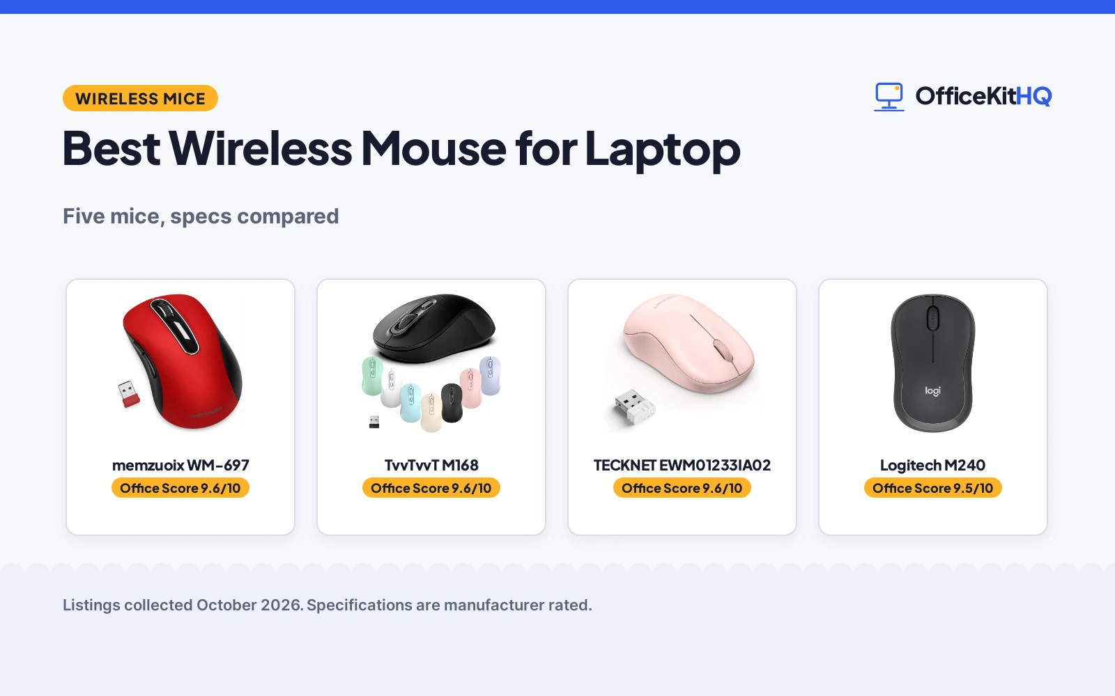 Best Wireless Mouse for Laptop (2026): 5 Mice Compared