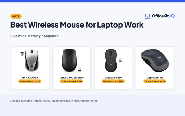 Best Wireless Mouse for Laptop Work (2026): 5 Compared
