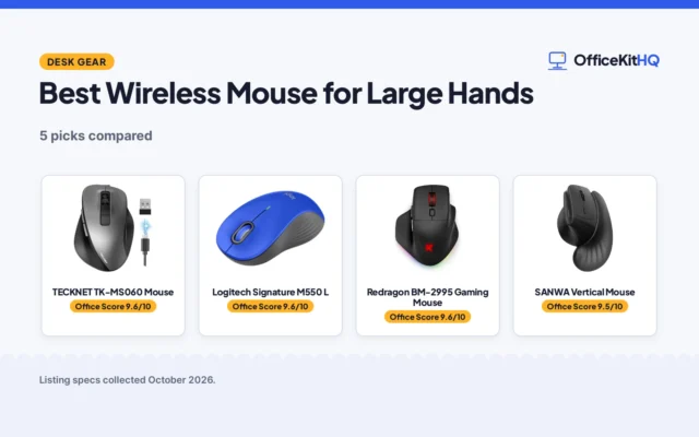 Best Wireless Mouse for Large Hands (2026): 5 Compared
