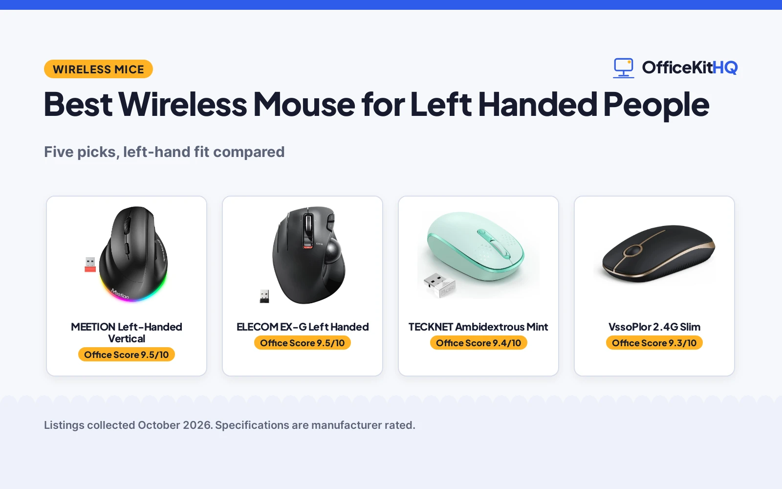 Best Wireless Mouse for Left Handed People (2026): 5 Picks