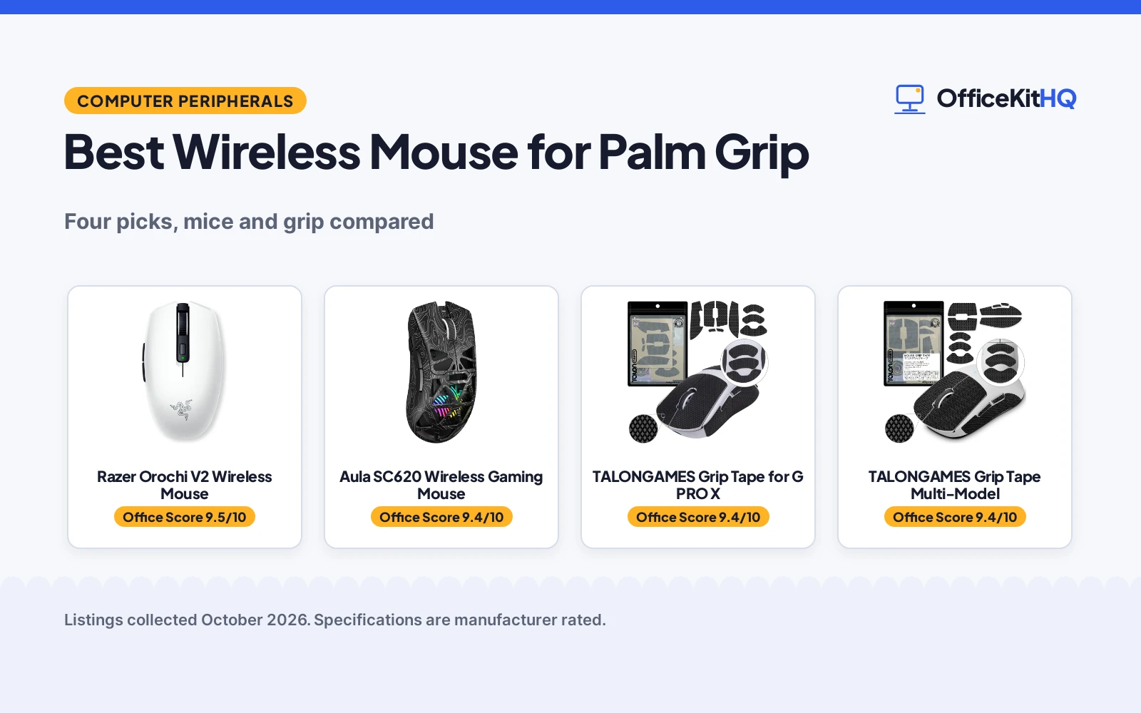 Best Wireless Mouse for Palm Grip (2026): 4 Picks