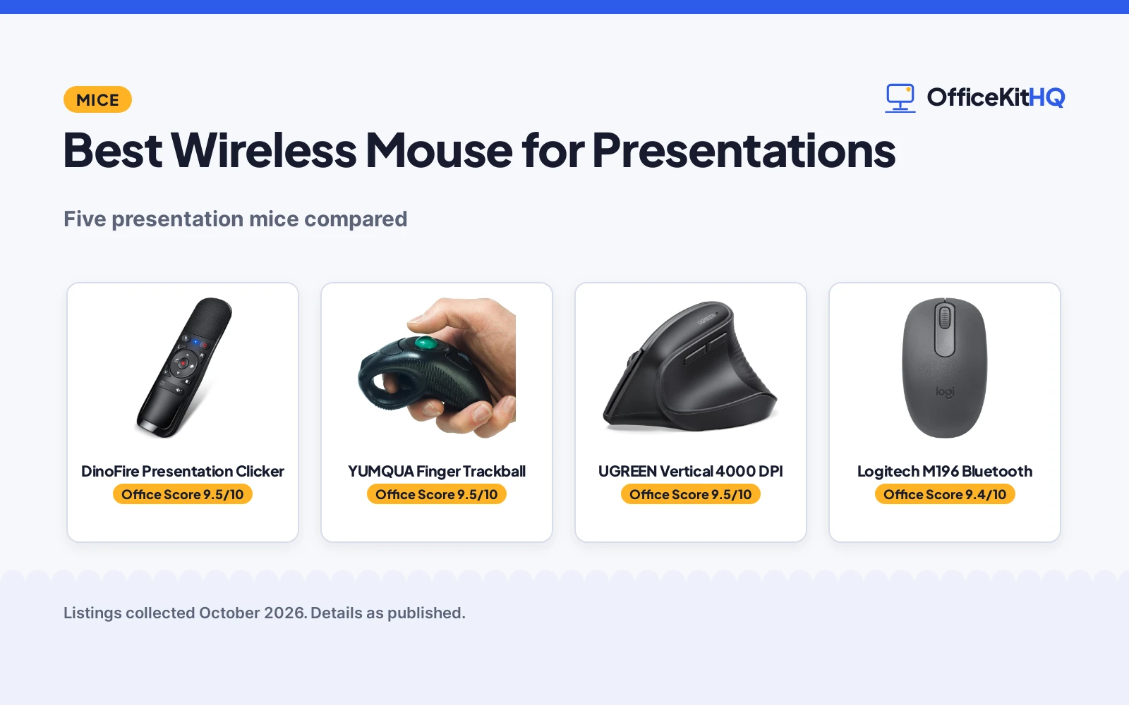 Best Wireless Mouse for Presentations (2026): 5 Picks Compared