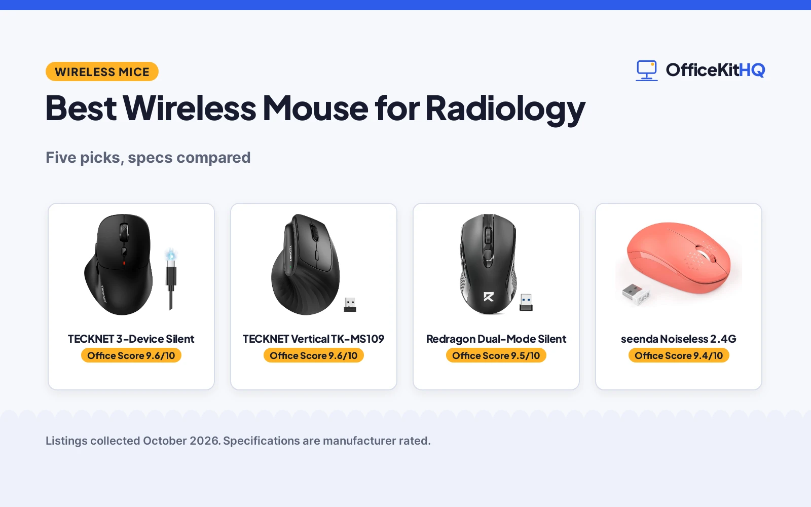 Best Wireless Mouse for Radiology (2026): 5 Compared