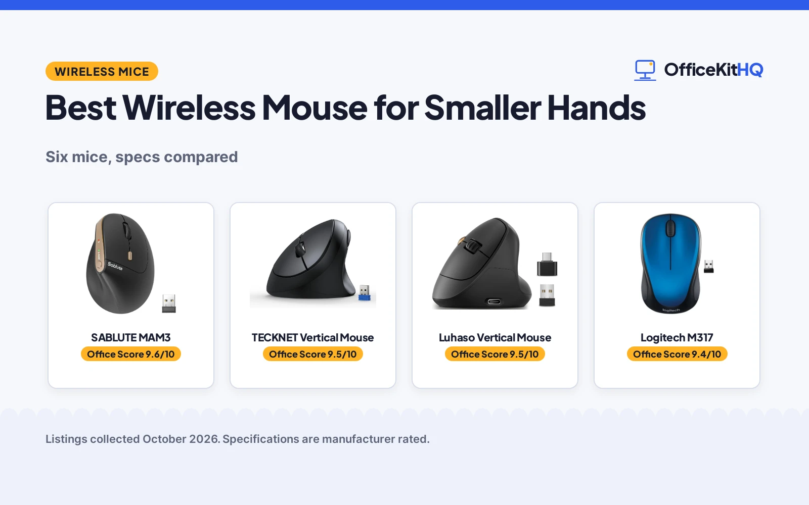 Best Wireless Mouse for Smaller Hands (2026): 5 Compared