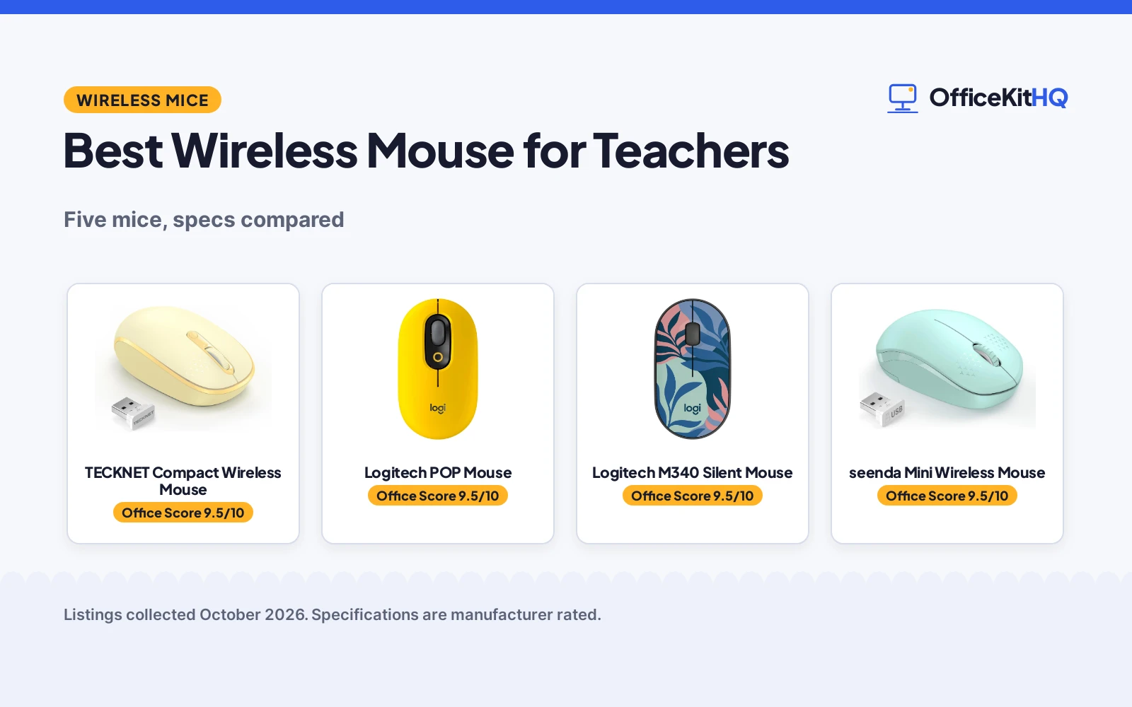 Best Wireless Mouse for Teachers (2026): 5 Compared