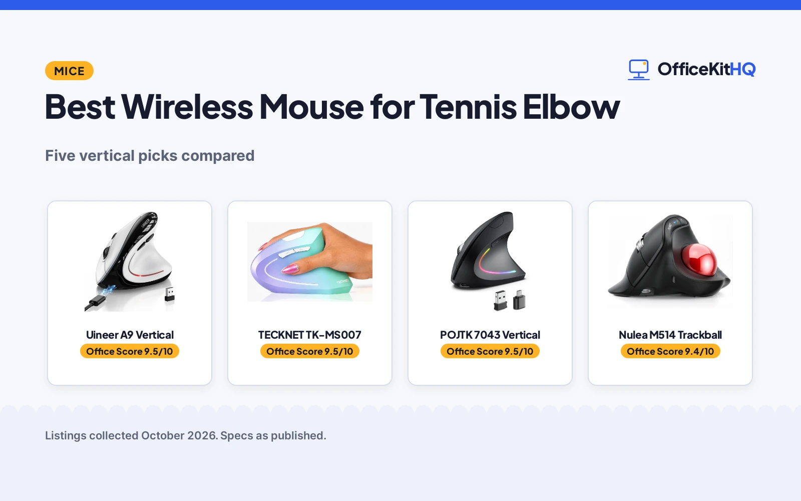 Best Wireless Mouse for Tennis Elbow (2026): 5 Compared