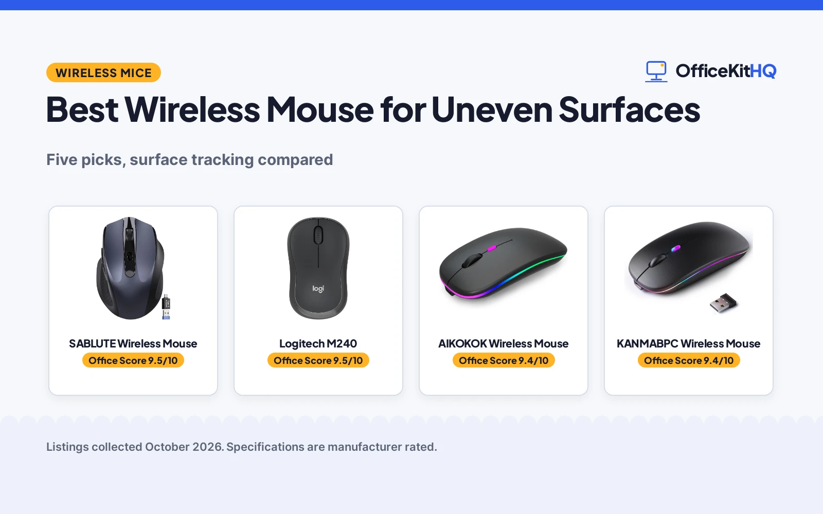 Best Wireless Mouse for Uneven Surfaces (2026): 5 Picks