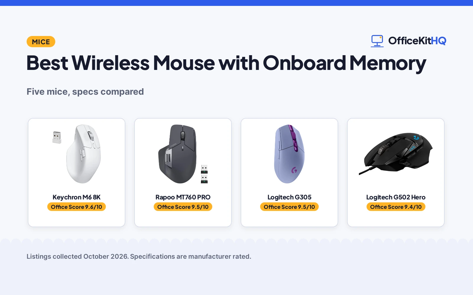 Best Wireless Mouse with Onboard Memory (2026): 5 Picks
