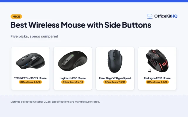 Best Wireless Mouse with Side Buttons (2026): 5 Picks