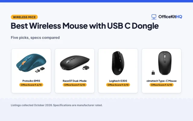 Best Wireless Mouse with USB C Dongle (2026): 5 Mice Compared