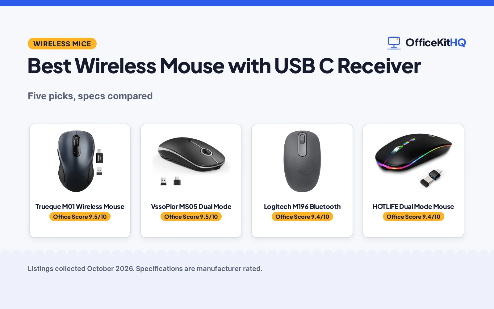 Best Wireless Mouse with USB C Receiver (2026): 5 Compared