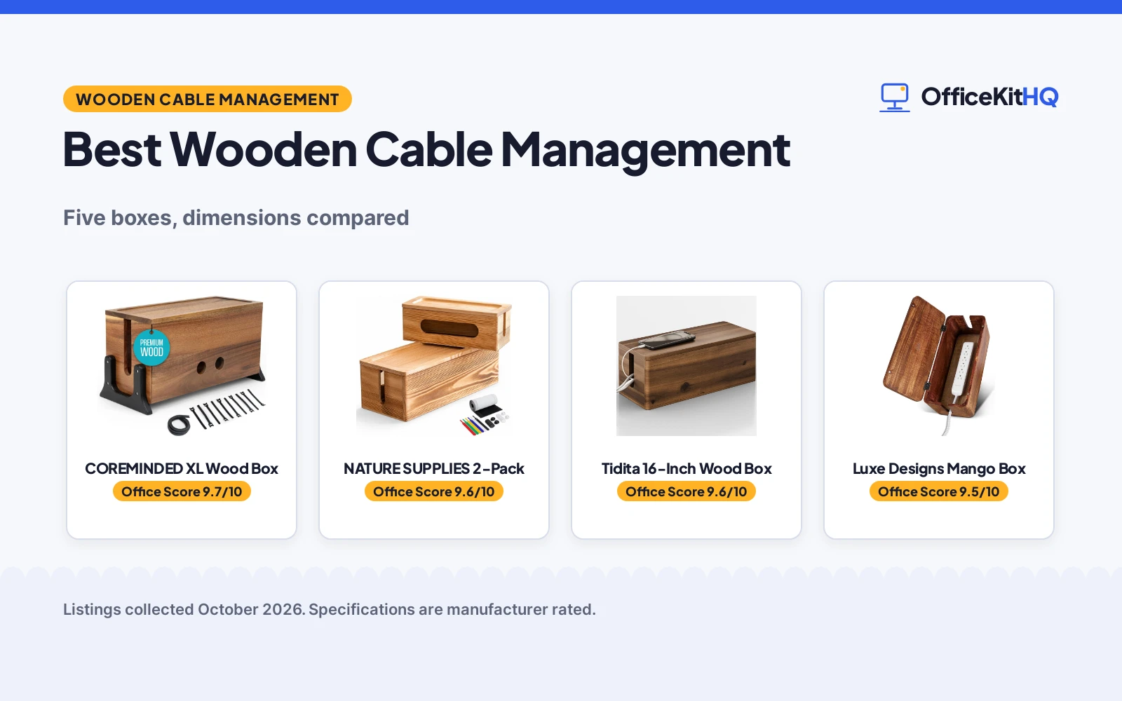 Best Wooden Cable Management: 5 Boxes Compared
