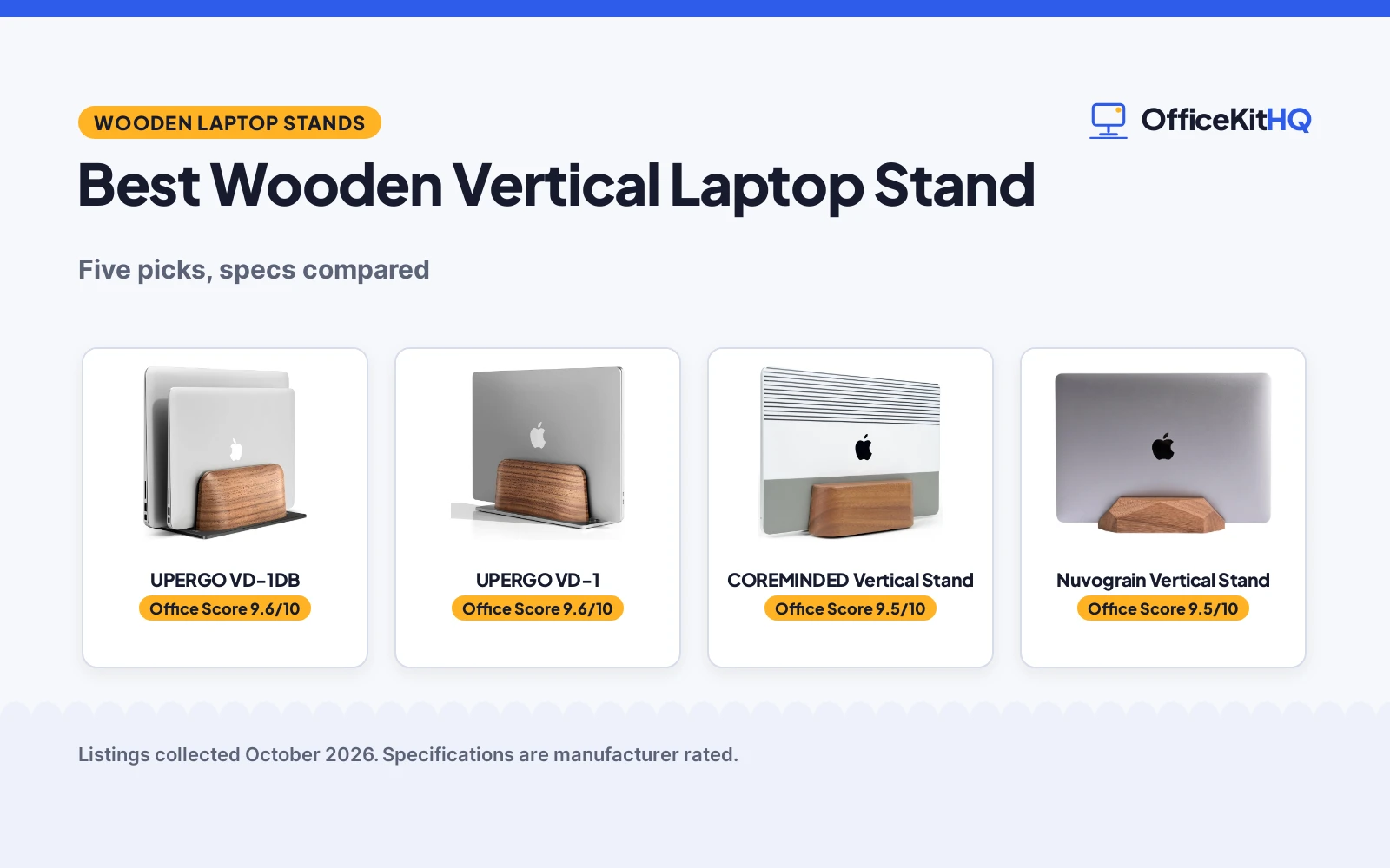 Best Wooden Vertical Laptop Stand (2026): 5 Picks Compared
