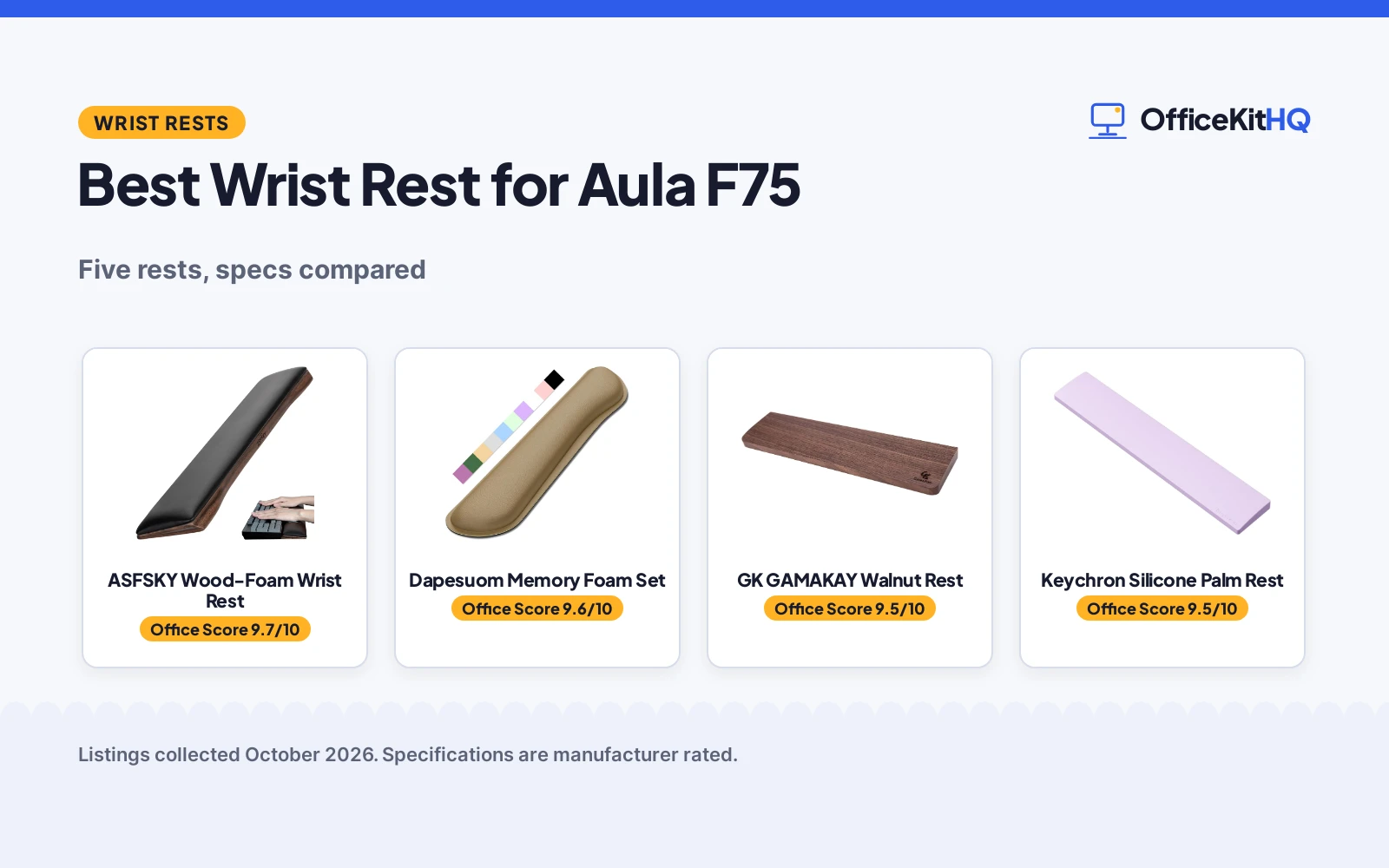 Best Wrist Rest for Aula F75 (2026): 5 Compared