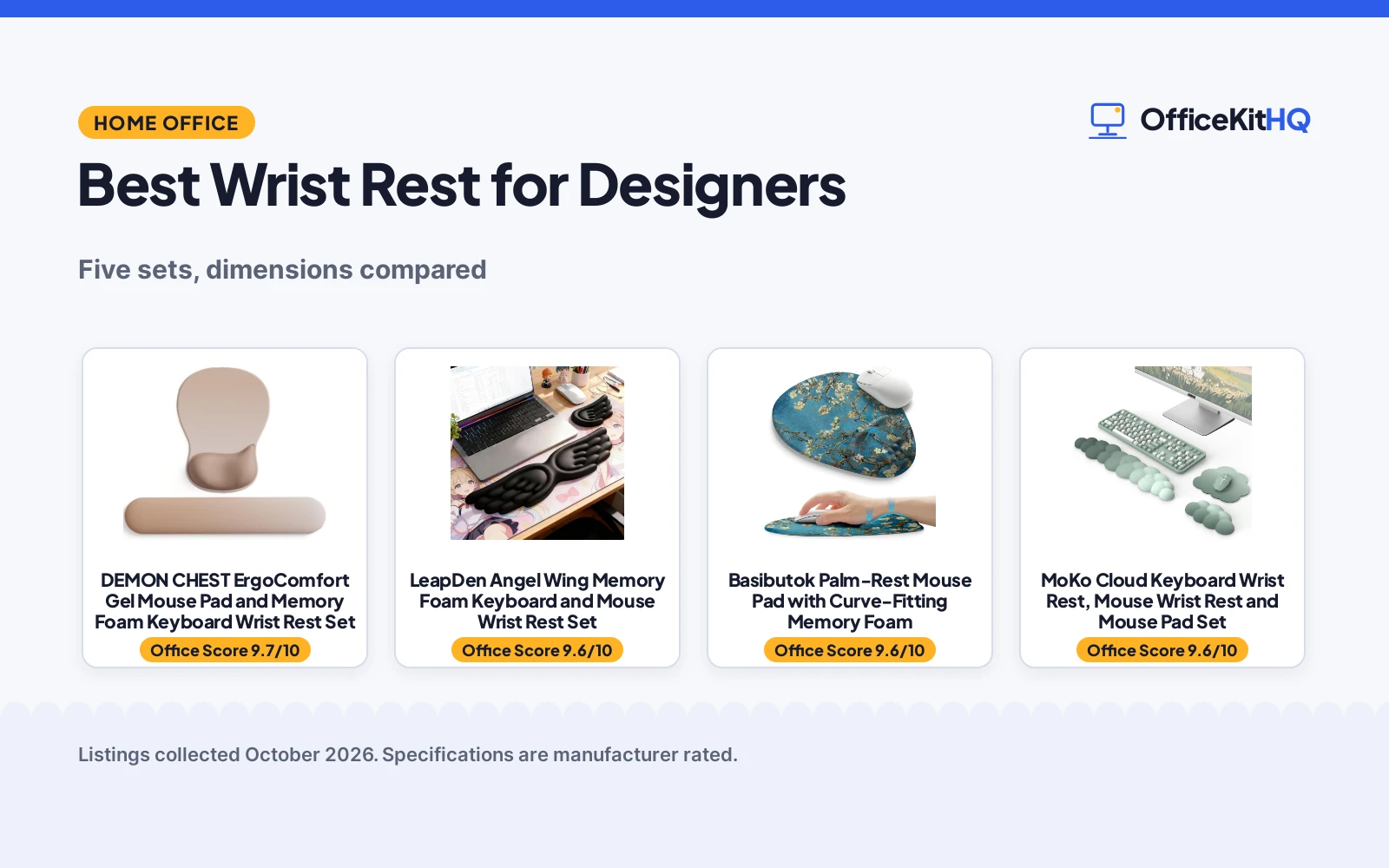 Best Wrist Rest for Designers: 5 Sets Compared
