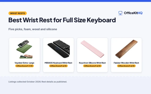 Best Wrist Rest for Full Size Keyboard (2026): 5 Picks Compared