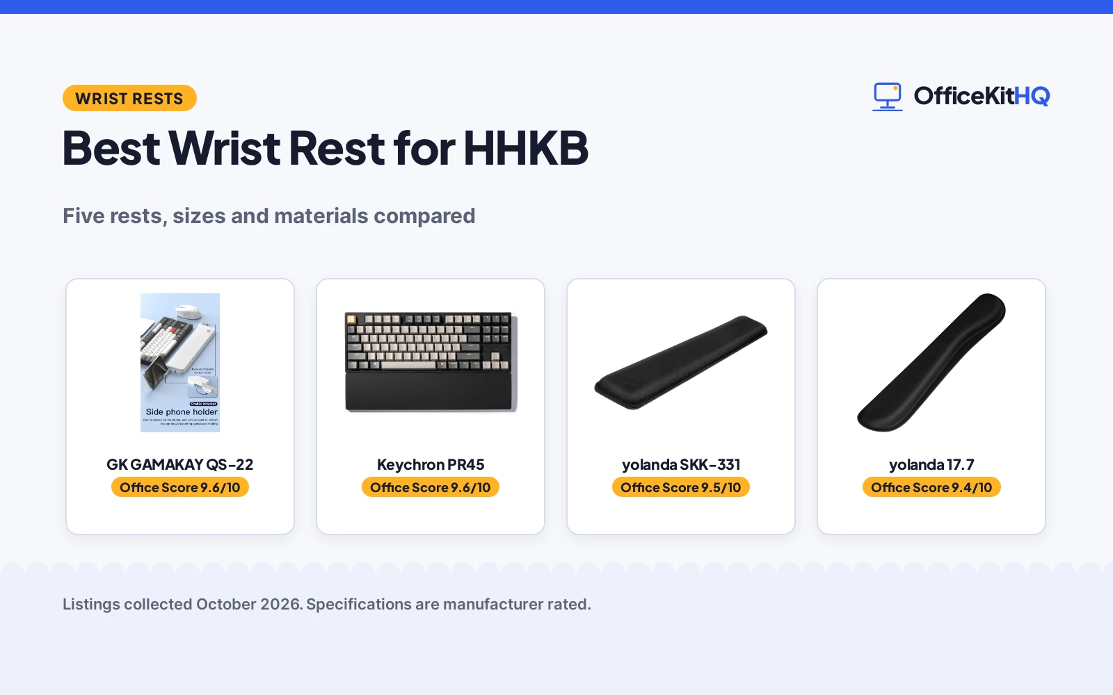 Best Wrist Rest for HHKB (2026): 5 Compared