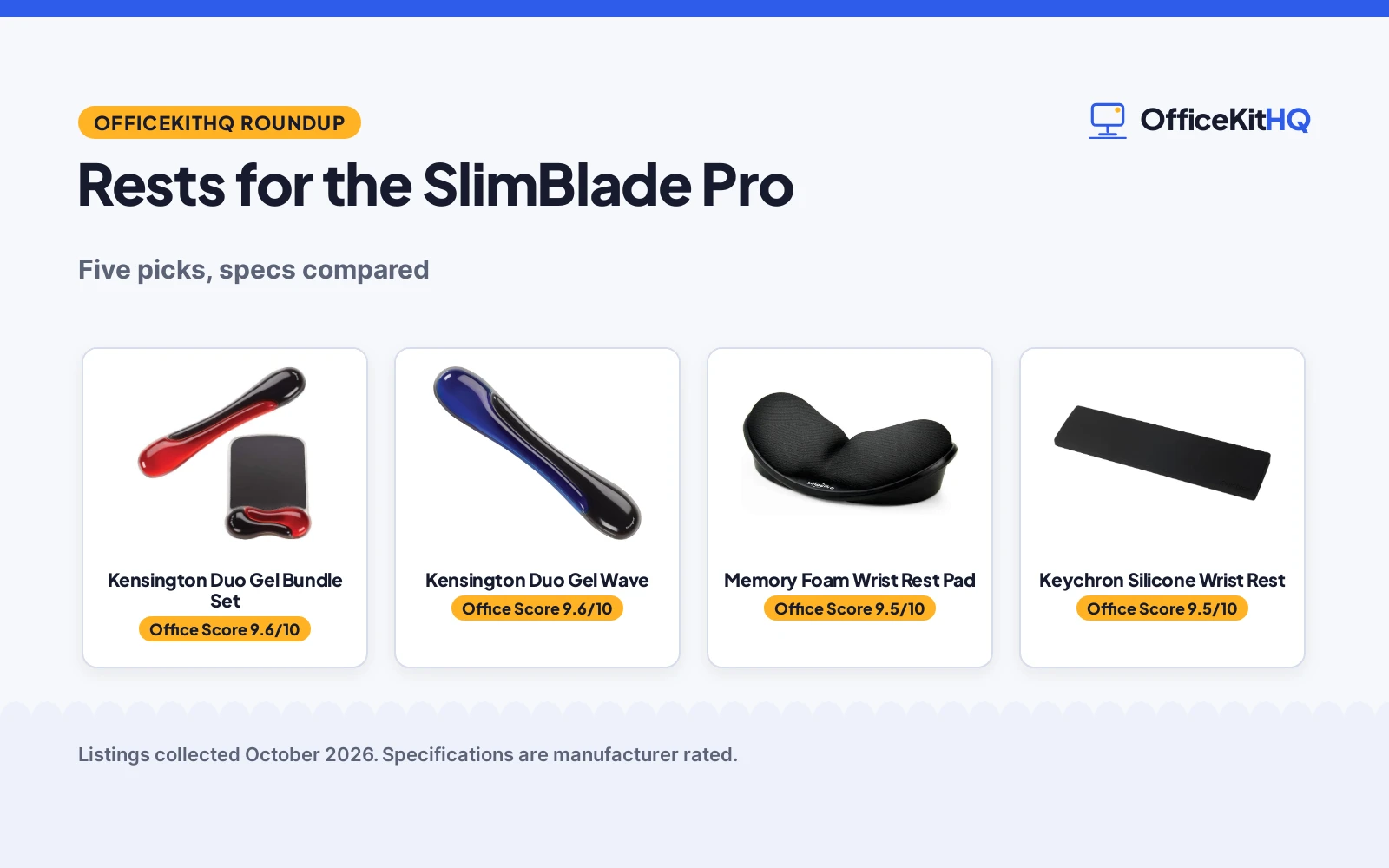 Best Wrist Rest for Kensington SlimBlade Pro (2026): 5 Compared