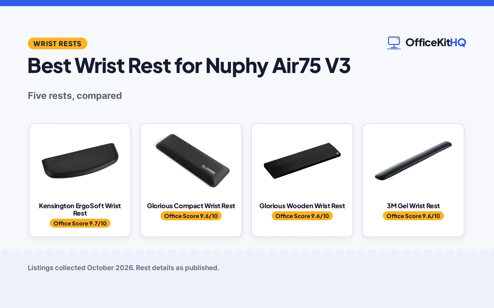 Best Wrist Rest for Nuphy Air75 V3 (2026): 5 Compared
