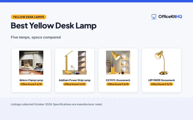 Best Yellow Desk Lamp (2026): 5 Picks Compared