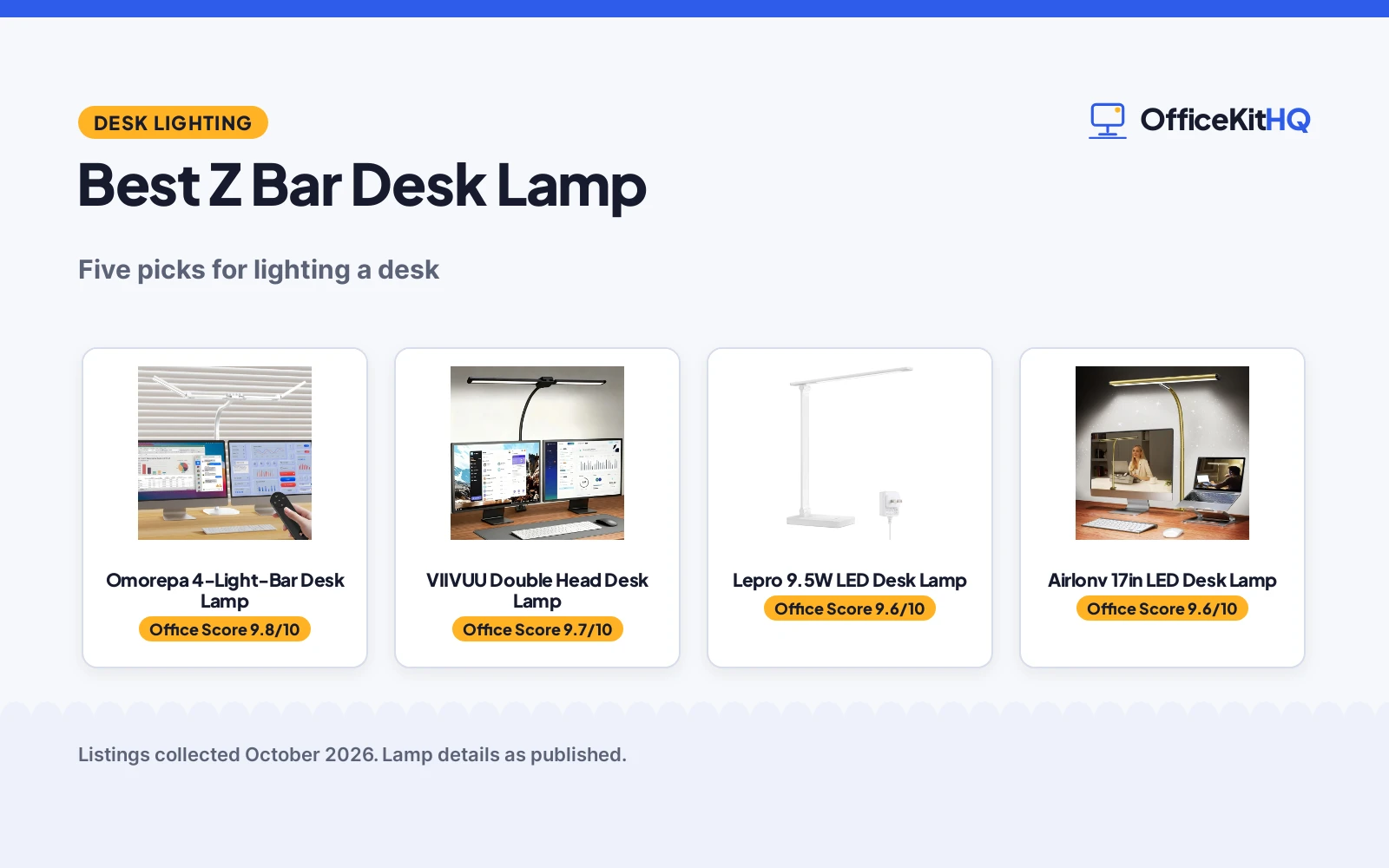 Best Z Bar Desk Lamp (2026): 5 Picks